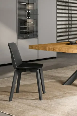 Offerta Limitata Sedia in Plastica con Gambe in Legno design moderno Ruby