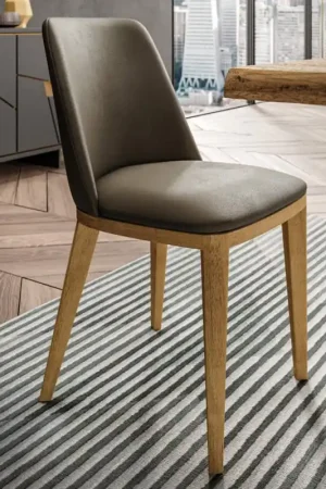 Novità Sedia Imbottita Gambe Legno Design Moderno Nesty2