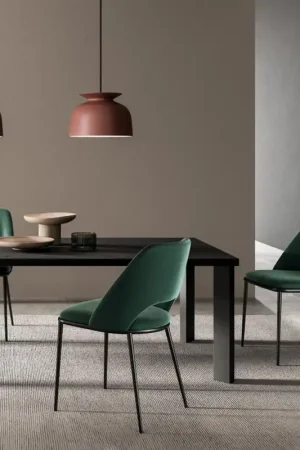 Professionale Sedia Imbottita di Design con Gambe in Metallo Holly Metal