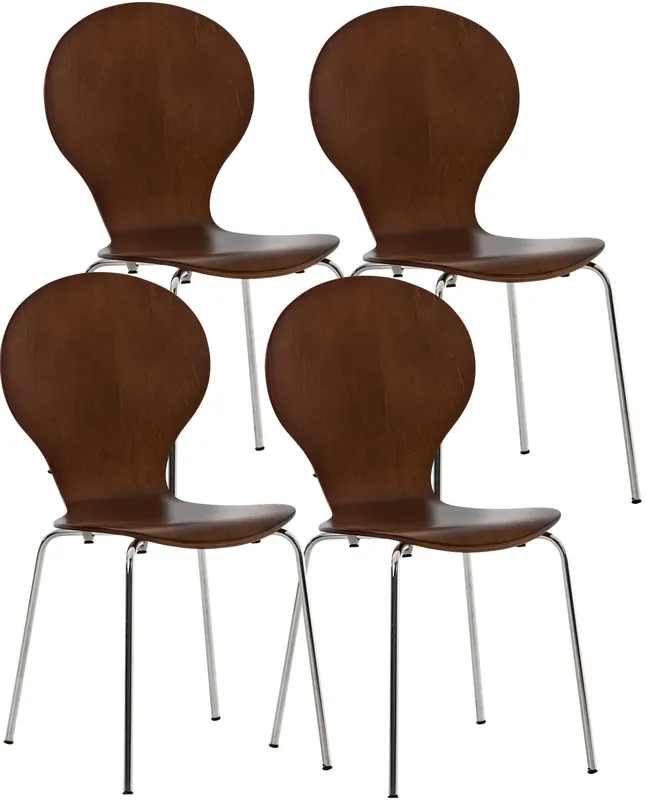 Set 4 Sedie Impilabili Diego in Legno Robusto Spedito Oggi