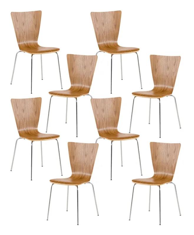 Set 8x Sedie Impilabili Aaron Offerta Lampo