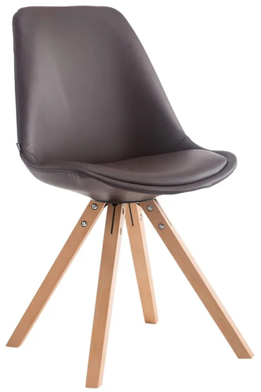 Spedizione Espresso Sedia pranzo Laval in similpelle gambe quadrate