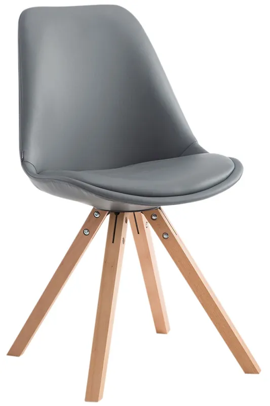 Spedizione Espresso Sedia pranzo Laval in similpelle gambe quadrate