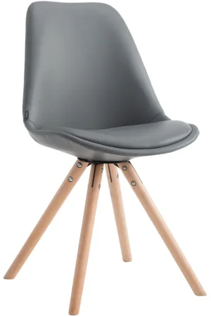Vendita Finale Sedia visitatore Laval in similpelle gambe tonde
