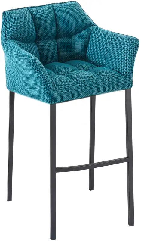 Ultimissimo Modello Sgabello da Bar Damaso in Tessuto con Struttura a Quattro Gambe
