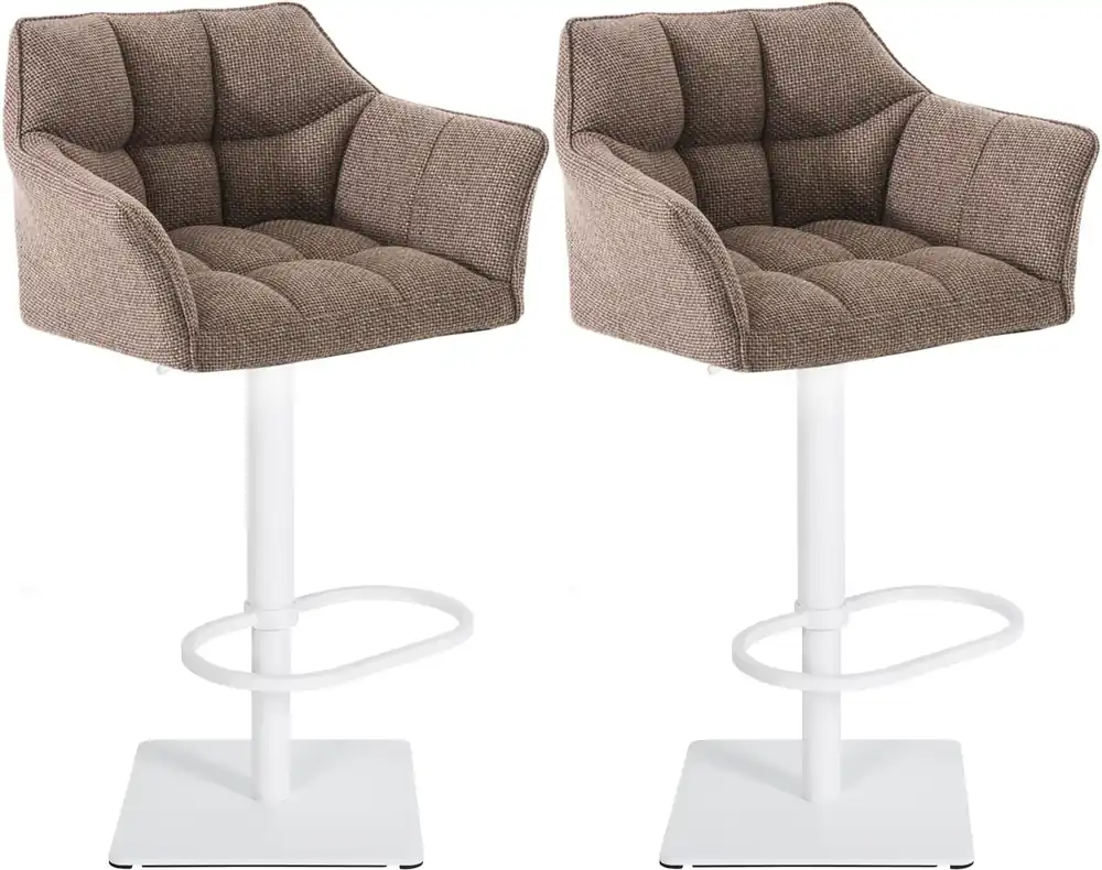 Offerta Lampo Set da 2 sgabelli da bar Damaso in tessuto