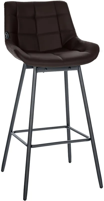 Offerta Speciale Sgabello da bar Weston girevole 180° con schienale e seduta imbottita, struttura in metallo