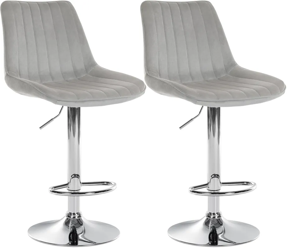 Set di 2 sgabelli da bar Toni in velluto Occasione