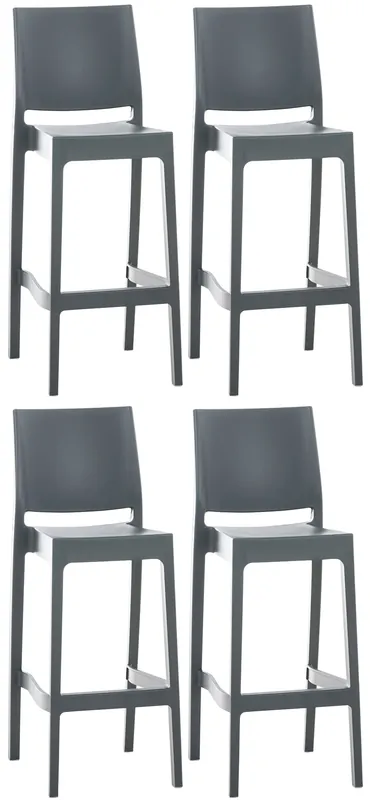 Set da 4 sgabelli da bar Maya in plastica Offerta Limitata