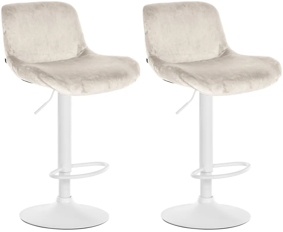 Set di 2 sgabelli da bar Solon White Occasione Imperdibile