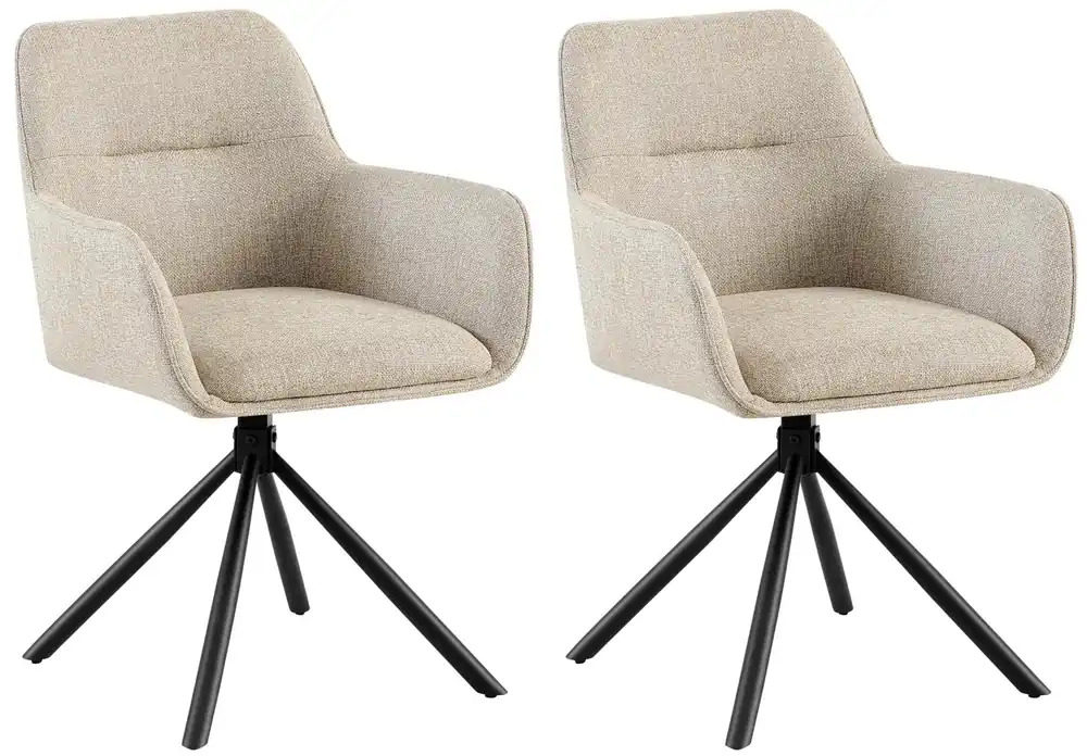 Set di 2 sedie in tessuto Tipton Offerta Speciale