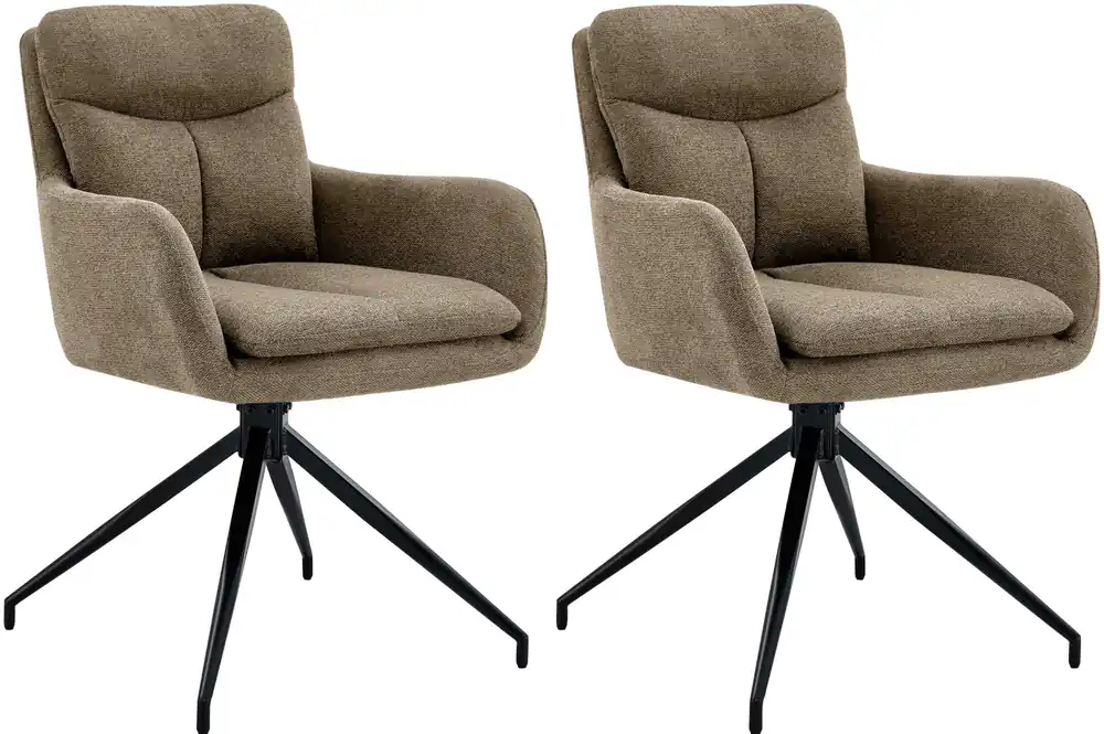 Set di 2 sedie da pranzo Somers in tessuto Offerta Del Giorno