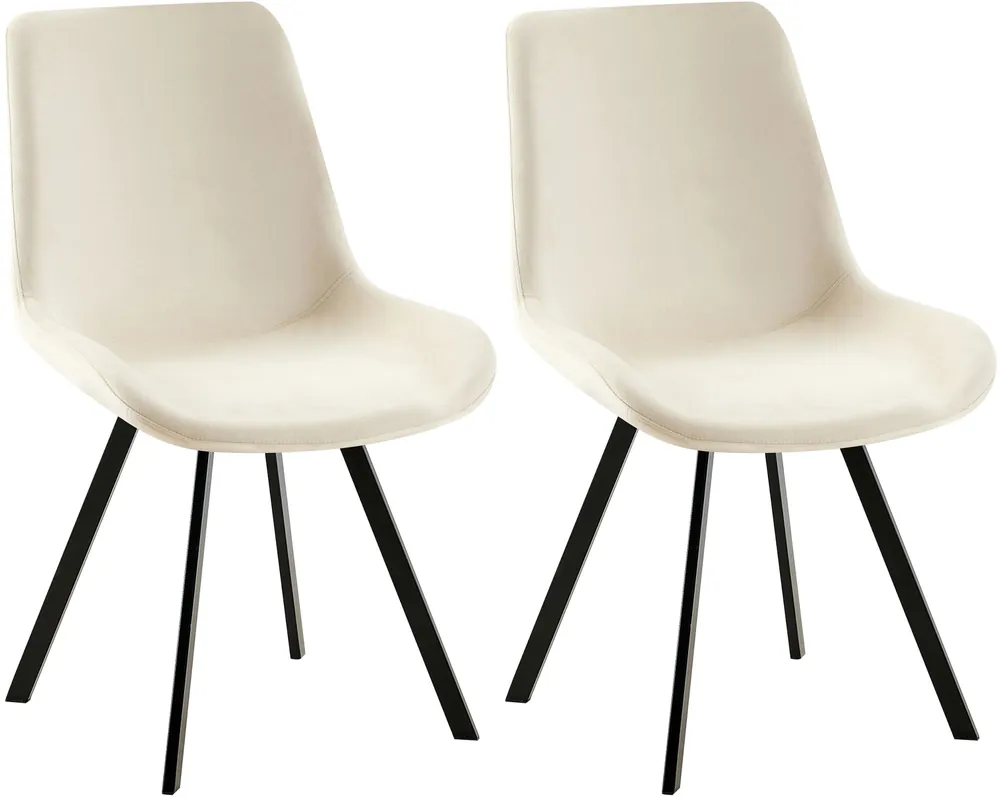 Set di 2 sedie da pranzo Lewes in velluto Ultima Occasione