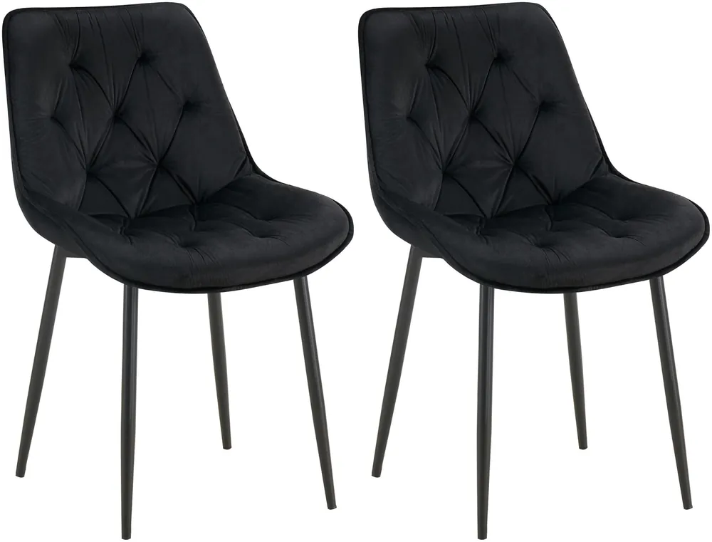 Offerta Set di 2 sedie da pranzo in velluto Wallace