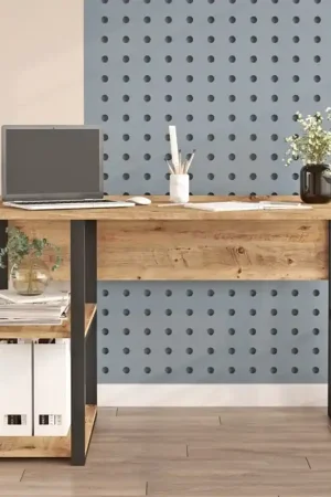 Scrivania moderna industrial 120xH75 cm consolle ufficio rovere nero Caius Prezzo Conveniente
