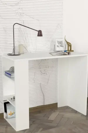 Super Prezzo Scrivania moderna lineare ripiani 90xH74 cm bianco Worker