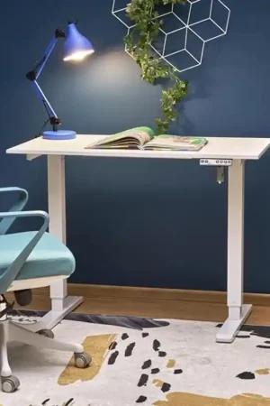 Scrivania regolabile in altezza motorizzate nuova generazione moderna 105xH73-118 ergonomica bianco Master Di Tendenza