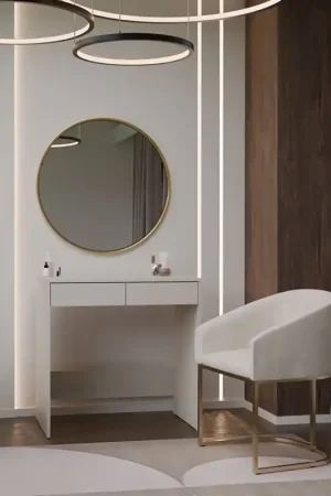 Scelto Dai Clienti Scrivania salvaspazio moderna 2 cassetti 81xH80 beige Matis