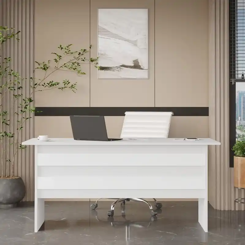 Scrivania ufficio moderna lineare 180xH74 cm bianco Task Di Tendenza
