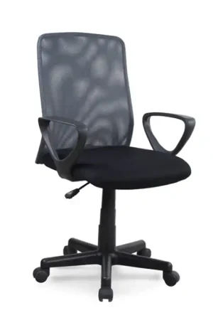 Affare Sedia da ufficio con braccioli in tessuto nero grigio Blend