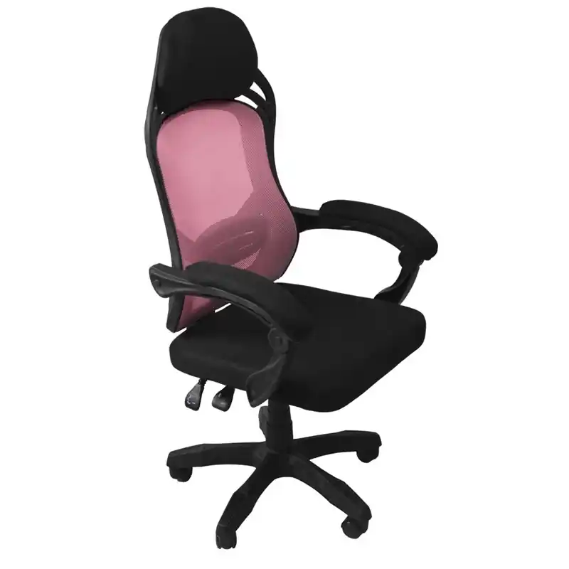 Sedia poltrona ufficio girevole nero rosa inclinabile schienale traspirante Lumina Miglior Prezzo