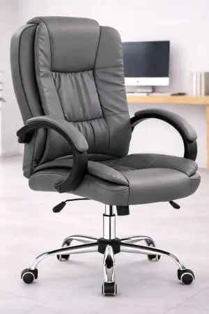 Direttamente Dal Produttore Sedia ufficio direzionale girevole con braccioli regolabile ergonomica grigio Boss