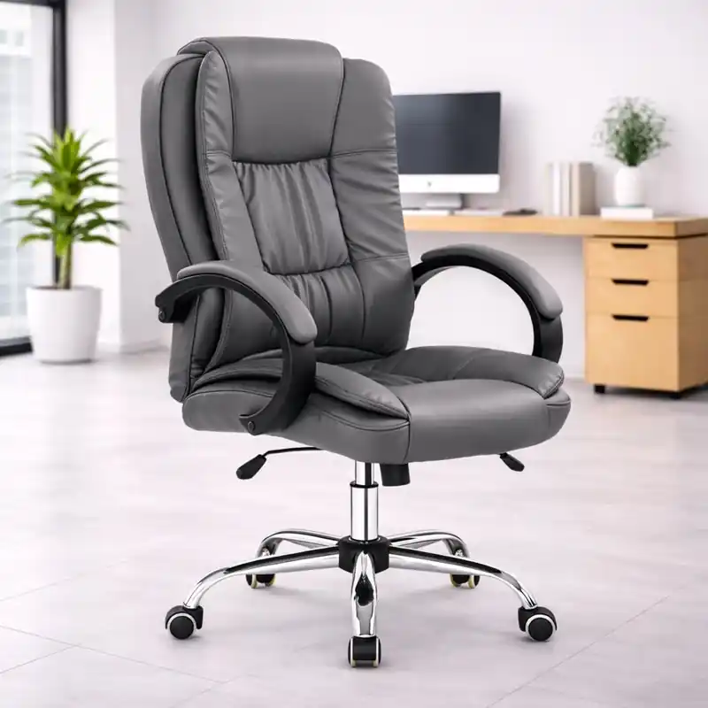 Direttamente Dal Produttore Sedia ufficio direzionale girevole con braccioli regolabile ergonomica grigio Boss