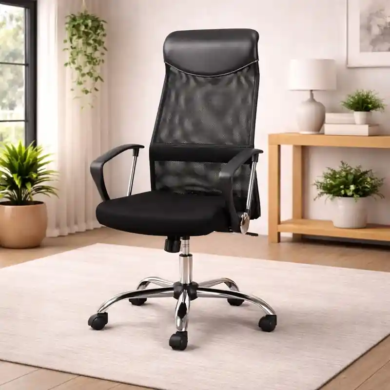 Prezzo Scontato Sedia ufficio girevole con braccioli regolabile ergonomica nero Gimaro