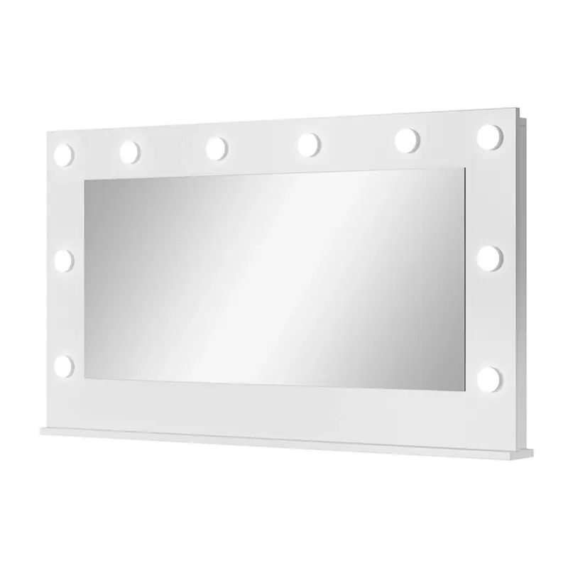 Spedizione Espresso Specchiera luci da trucco 120xH67 bianco opaco Boock