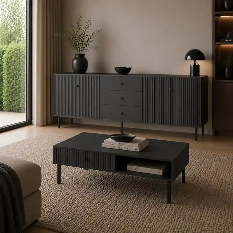 Compra Online Tavolino moderno soggiorno102xH35 antracite Gulia