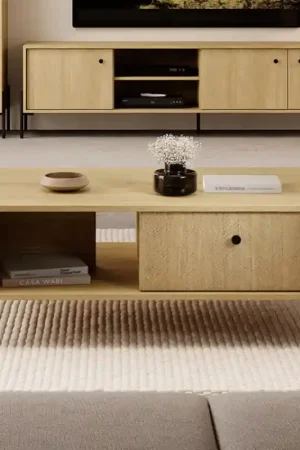 Vendita Finale Tavolino soggiorno basso 100x60 salotto 1 cassetto rovere nero Nordika