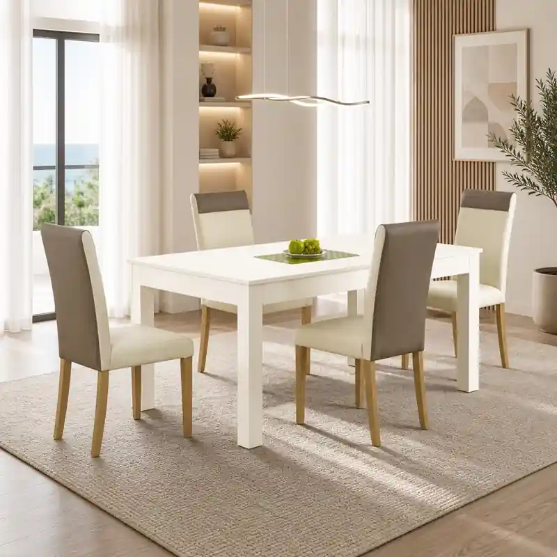 Tavolo allungabile 3 metri moderno da pranzo 160/300 bianco Zen A Buon Prezzo