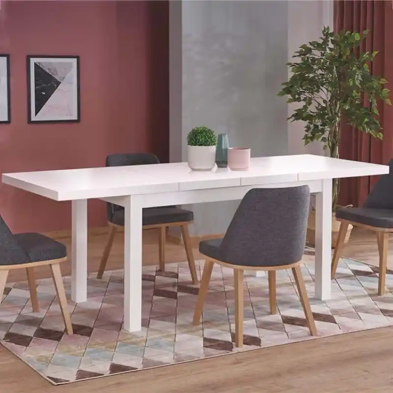 Prezzo Di Fabbrica Tavolo allungabile da pranzo moderno 140/220 bianco Alex