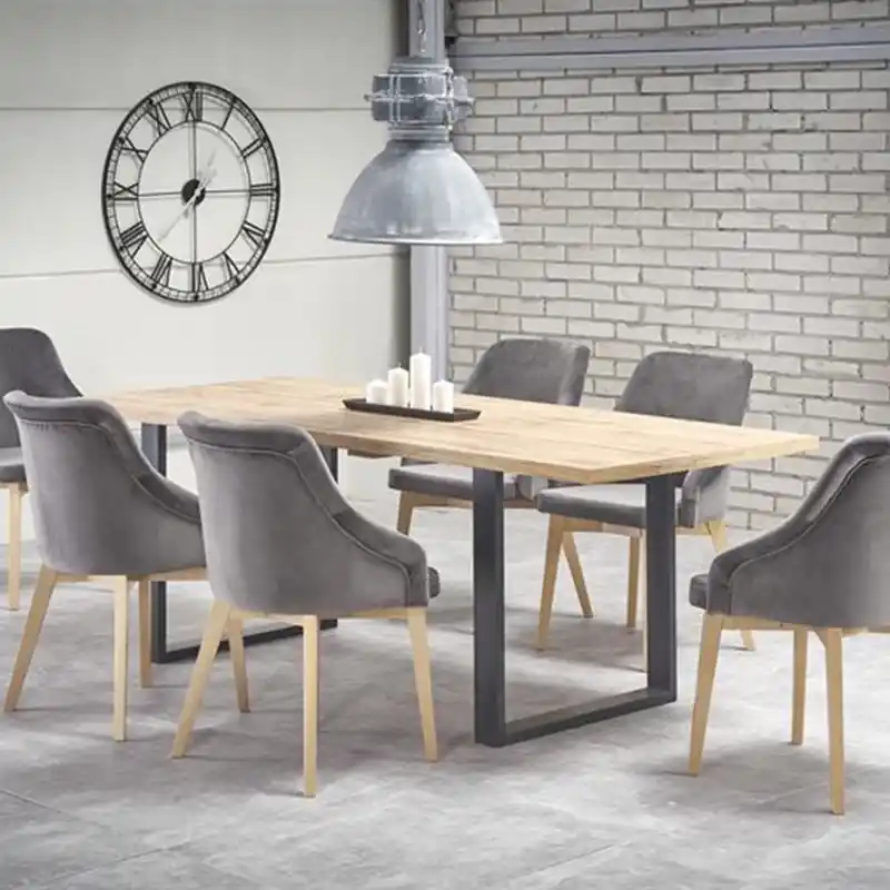 Tavolo allungabile da pranzo moderno 160/210 rovere nero Linea Super Prezzo