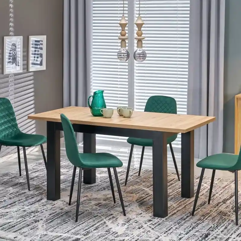 Promozione Esclusiva Tavolo allungabile moderno 120/160 rovere nero Minny