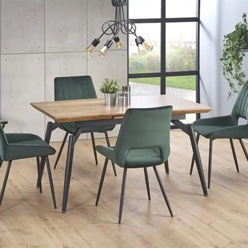 Tavolo allungabile moderno 140/180 rovere nero Colton Spedizione Espresso