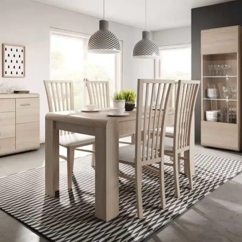 Tavolo allungabile moderno 144/184cm legno rovere chiaro Nature Subito Disponibile