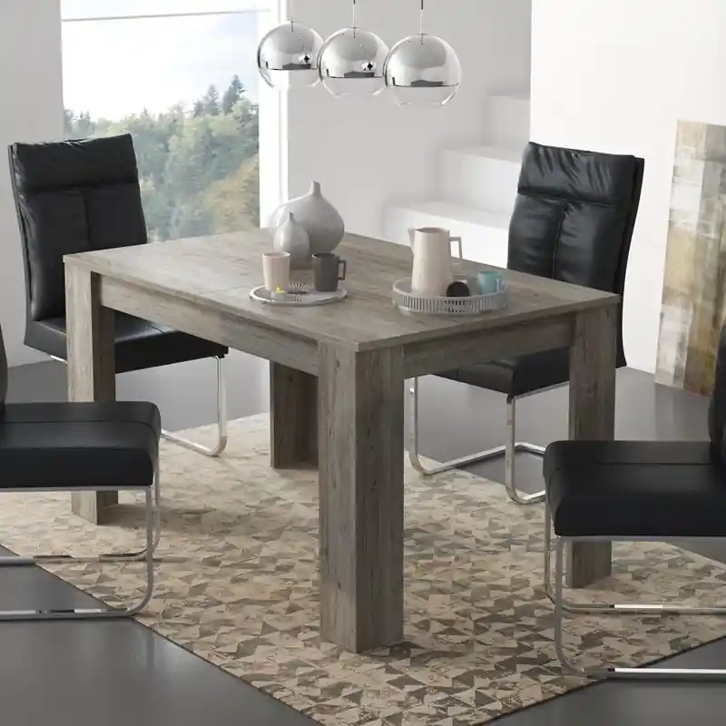 Tavolo da pranzo allungabile moderno 140/200 cm rovere grigio Alven Prezzo Ridotto