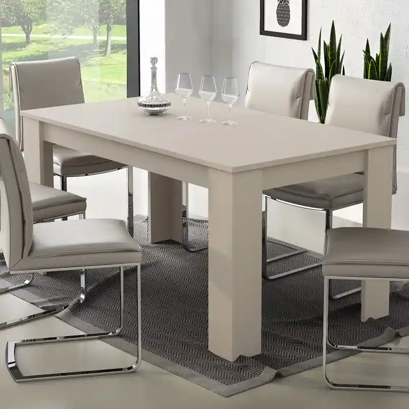Tavolo da pranzo allungabile moderno 160/220 cm beige cashmere Elva Saldi