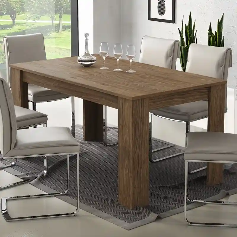 Tavolo da pranzo allungabile moderno 160/220 cm rovere scuro Elva Nuova Collezione