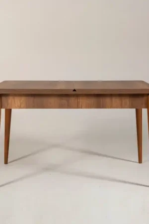 Vendita Finale Tavolo moderno allungabile da pranzo rettangolare 130-165 cm noce Matera