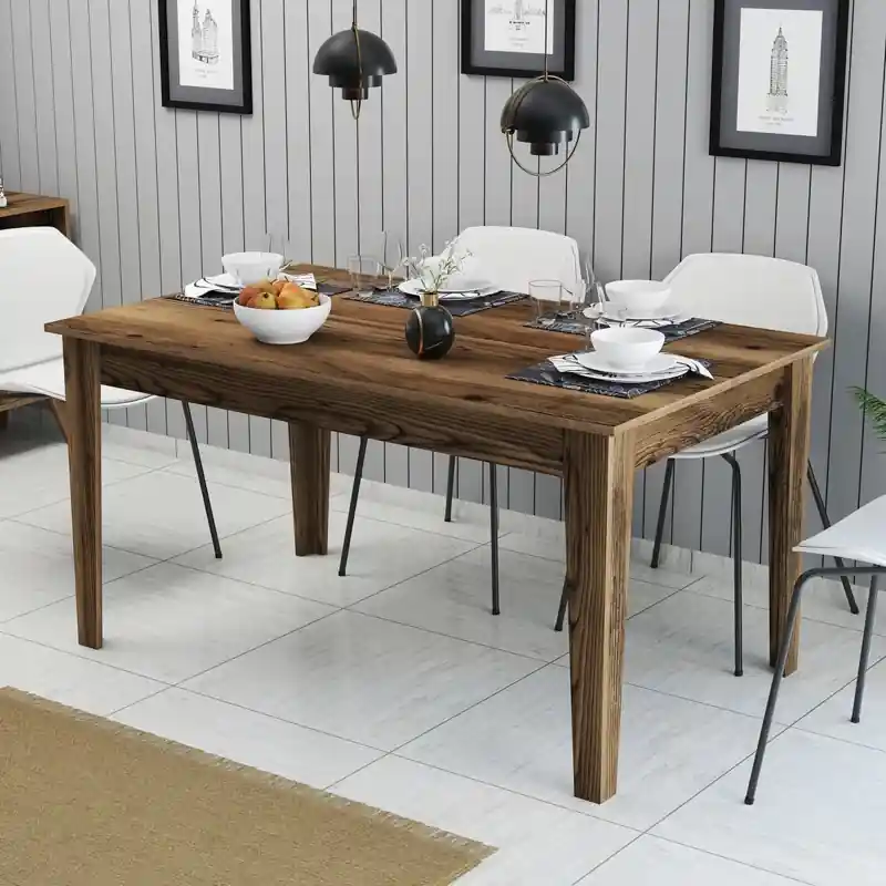 Offerta Limitata Tavolo moderno da pranzo rettangolare 145x88 cm noce Parigi