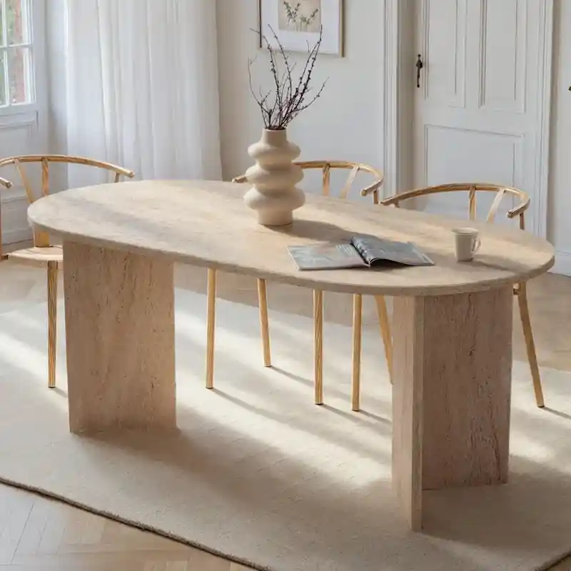 Solo Oggi Tavolo moderno da pranzo rettangolare 180x90 cm marmo Ferrara
