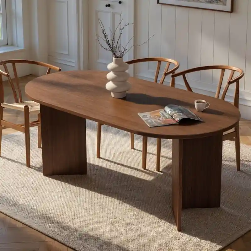 Tavolo moderno da pranzo rettangolare 180x90 cm noce Ferrara Direttamente Dal Produttore