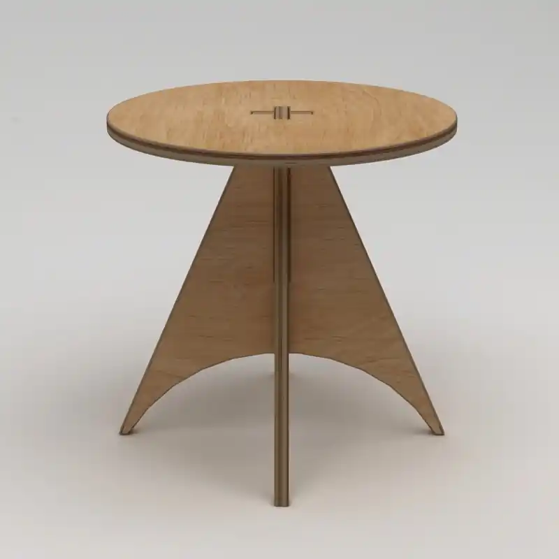 Tavolo moderno da pranzo rotondo 75x75 cm rovere Osaka-3 Pagamento Sicuro