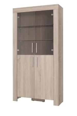Vetrinetta mobile contenitore 4 ante 100xH201 rovere Yuma Nuovo Arrivo