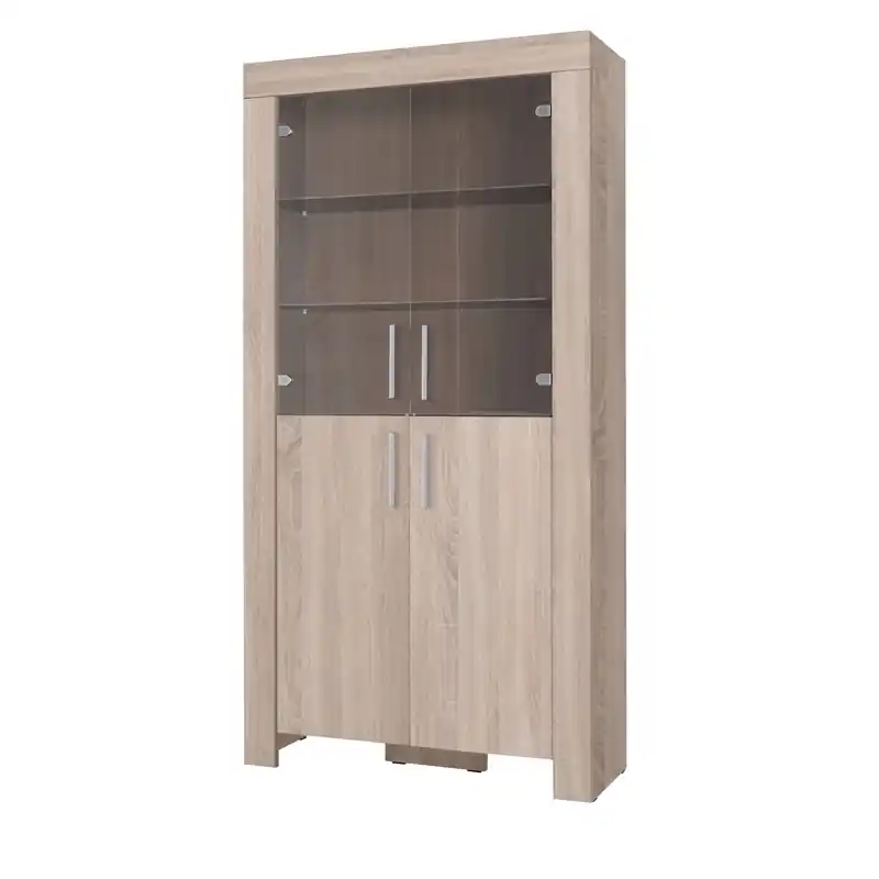 Vetrinetta mobile contenitore 4 ante 100xH201 rovere Yuma Nuovo Arrivo