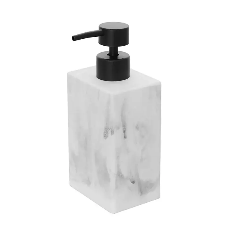 Promozione Dispenser sapone liquido in poliresina marmorizzata bianca Marmo