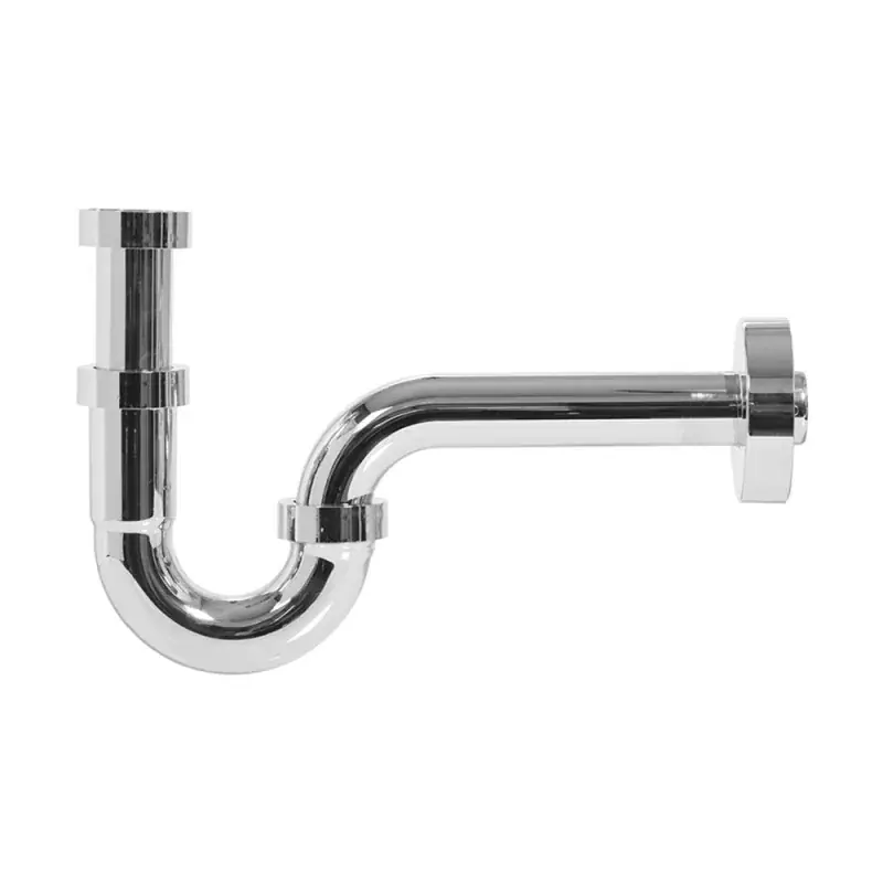 Pagamento Sicuro Sifone di scarico per lavabo ad S universale in abs cromato