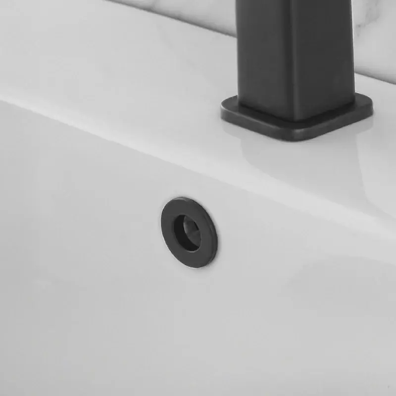 Compra Adesso Ghiera con foro nera opaca troppo pieno lavabo e bidet da 24 o 28 mm